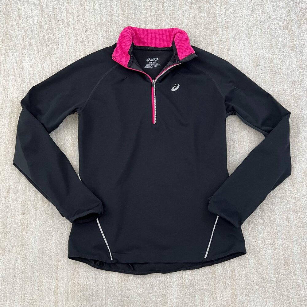 3 for $6 Asics Black Quarter Zip Pullover Active Top M